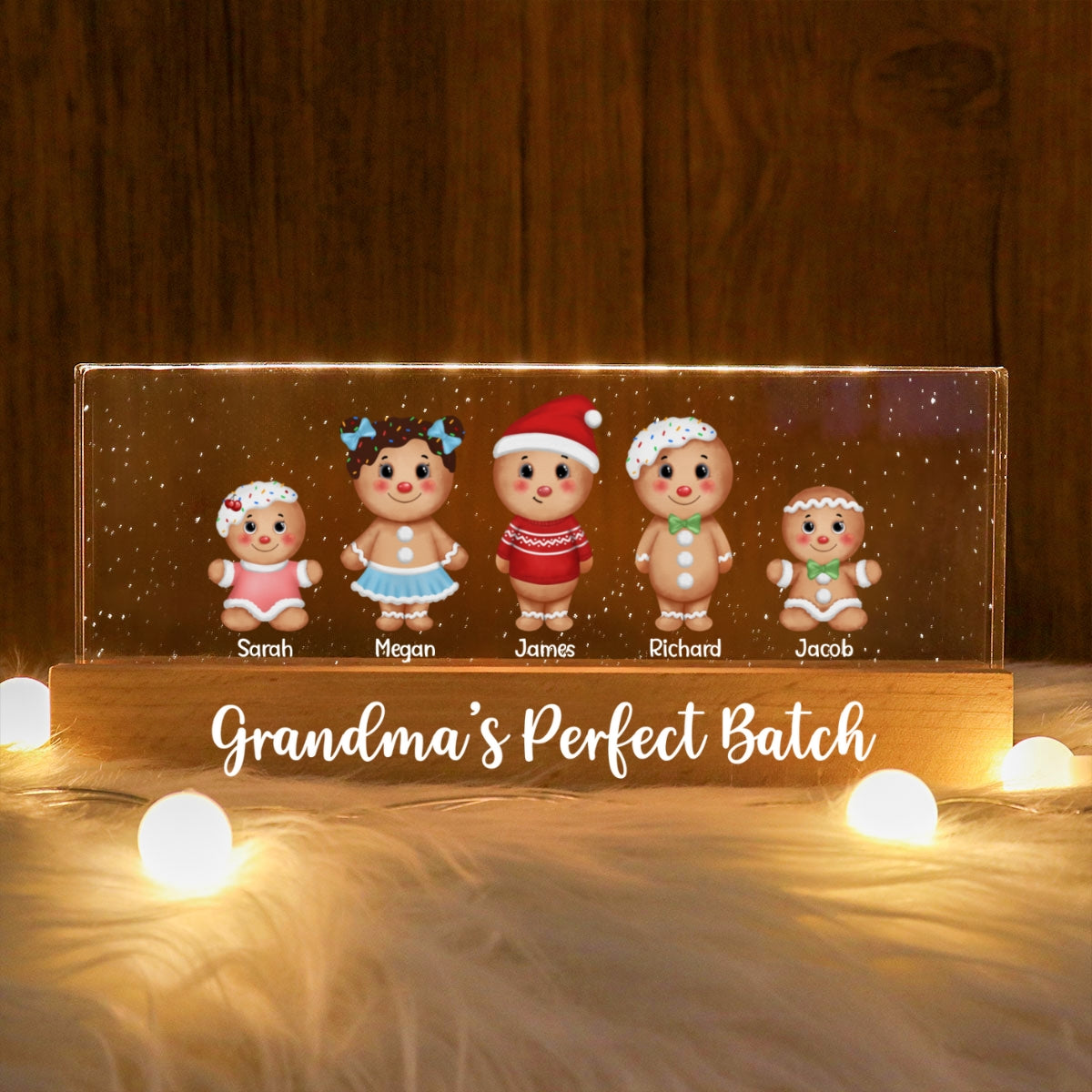 Grandma's Perfect Batch Acrylic LED Night Light, Personalized Christmas Gift For Grandmothers