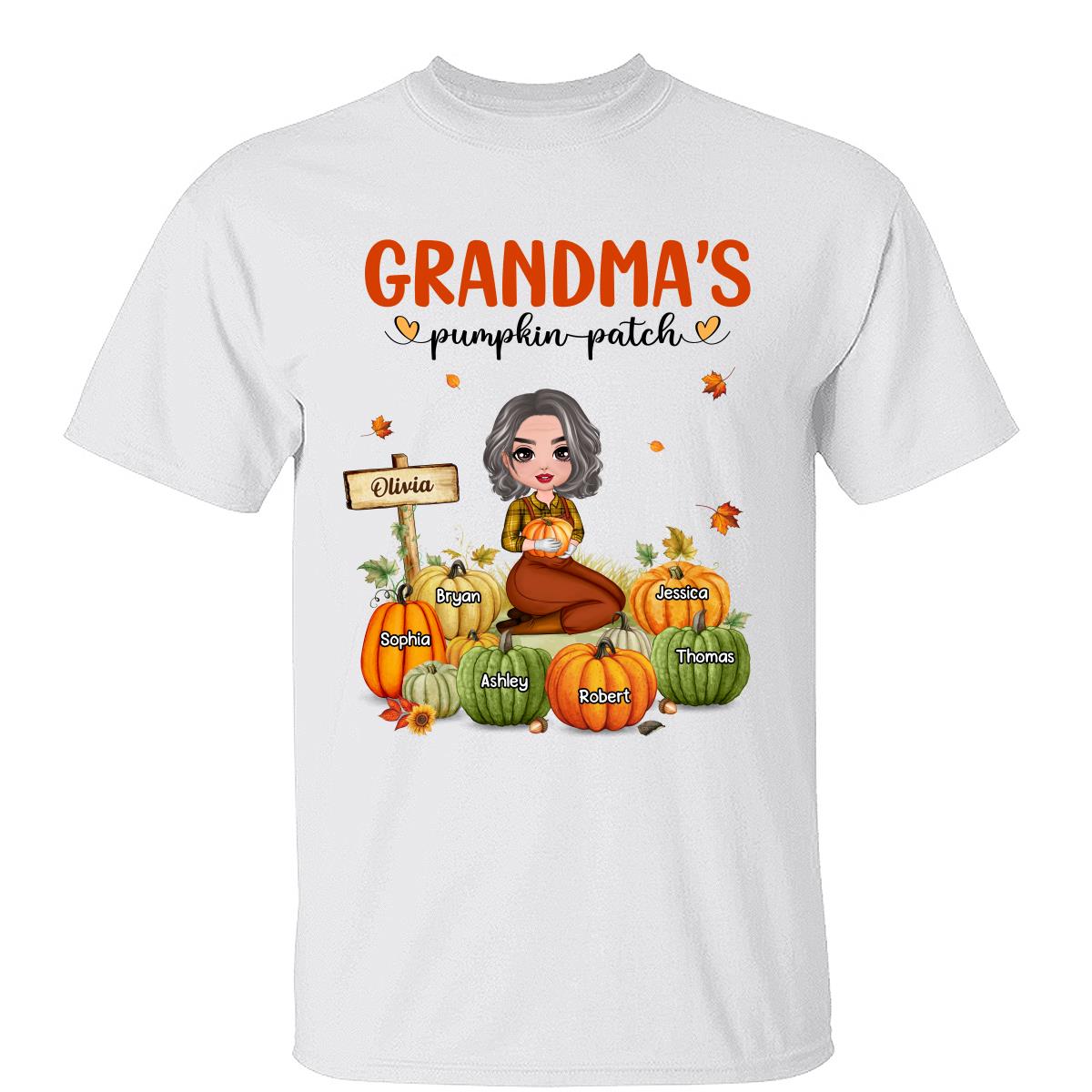 Grandma¡®s Pumpkin Patch Doll Woman Personalized Shirt