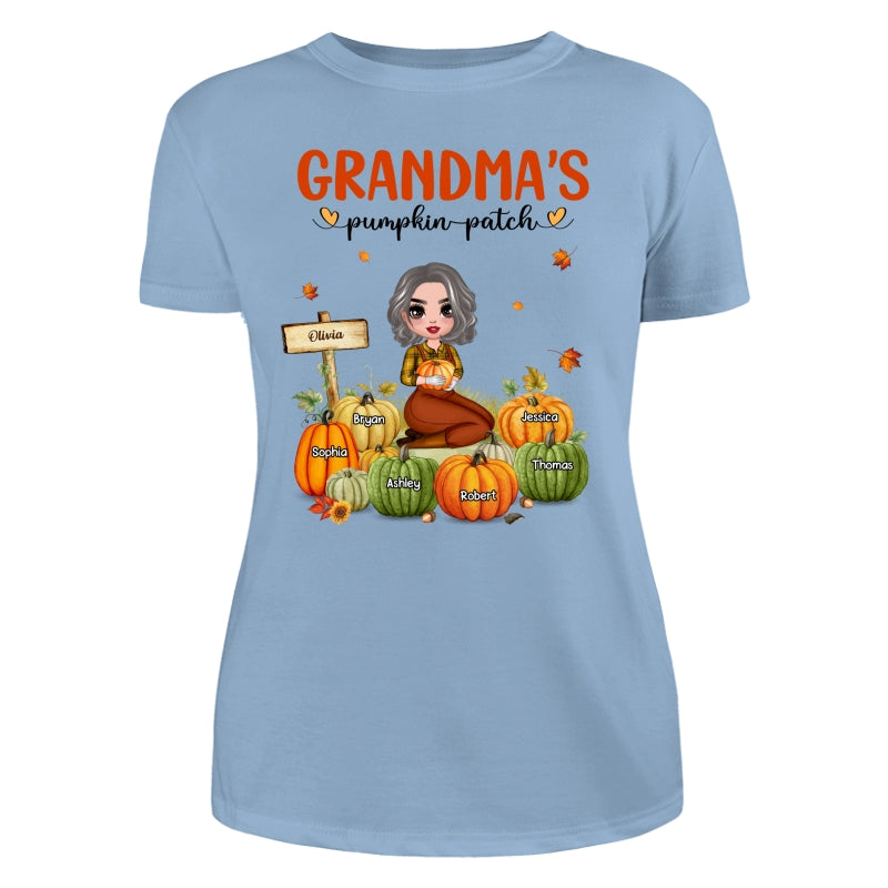 Grandma¡®s Pumpkin Patch Doll Woman Personalized Shirt