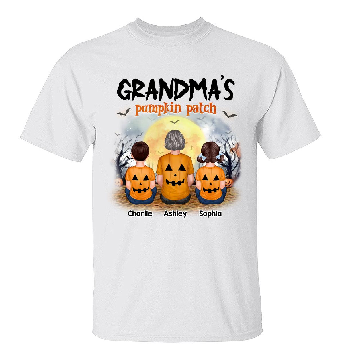 Grandma¡®s Pumpkin Patch Halloween Personalized Shirt